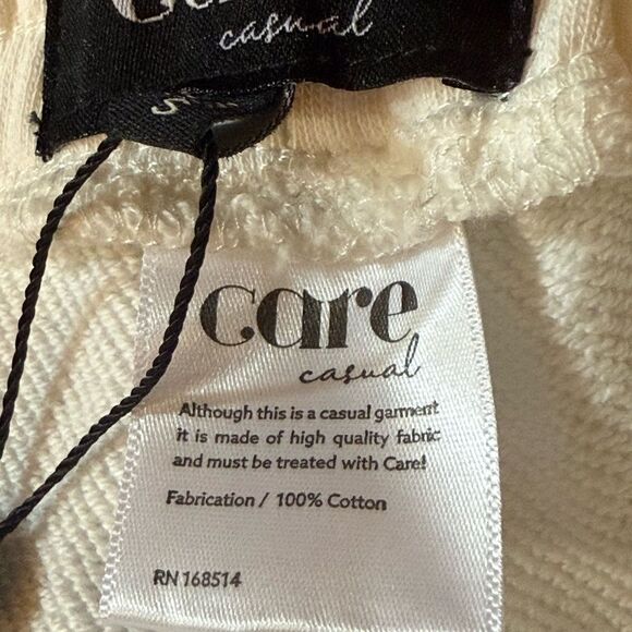 NWT Care Casual Beverly Hills Classic Cotton Sweatpants in White. Size XS/S. - Picture 7 of 13